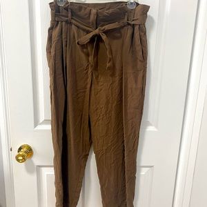 Paper-Bag Linen Trousers